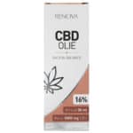 une bouteille d'huile de cbd sur fond blanc.