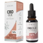 une bouteille d'huile de CBD à côté d'une boîte d'huile de CBD.