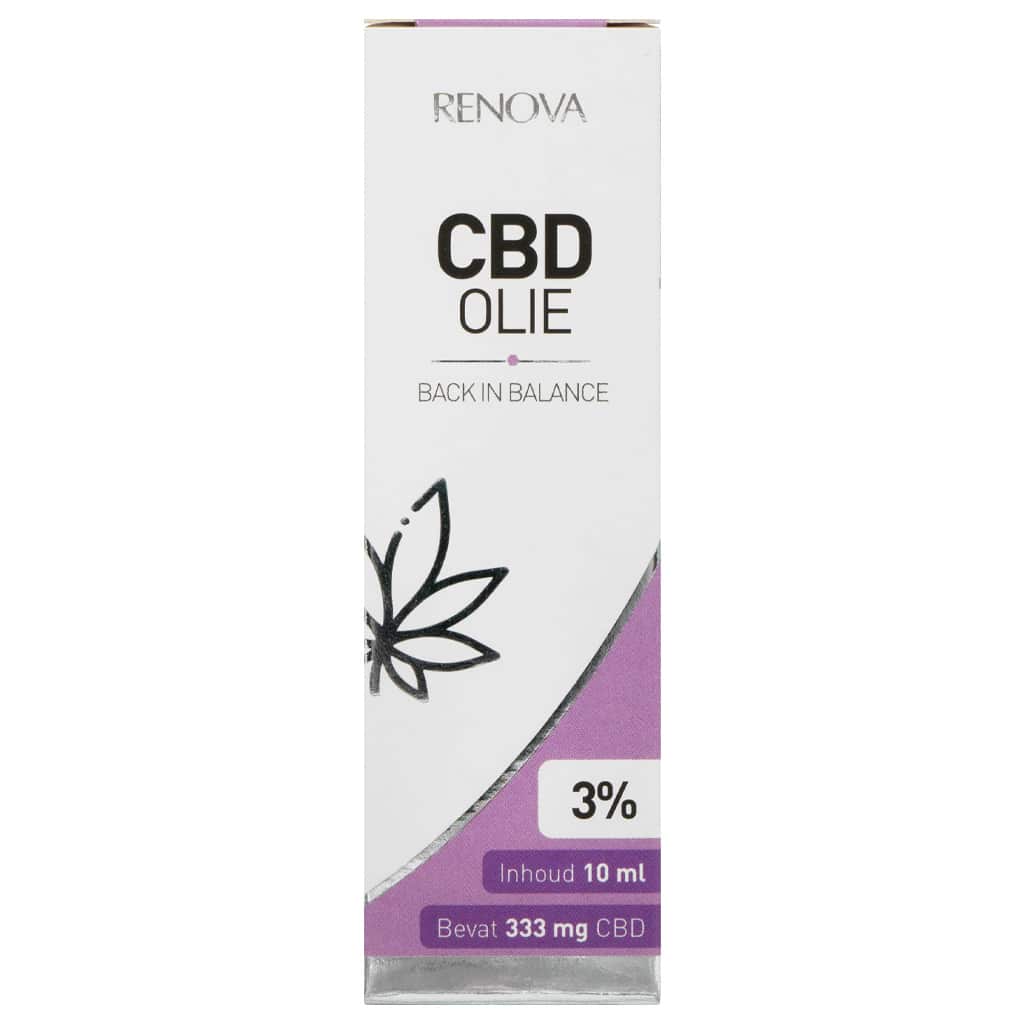 une bouteille d'huile de cbd sur fond blanc.