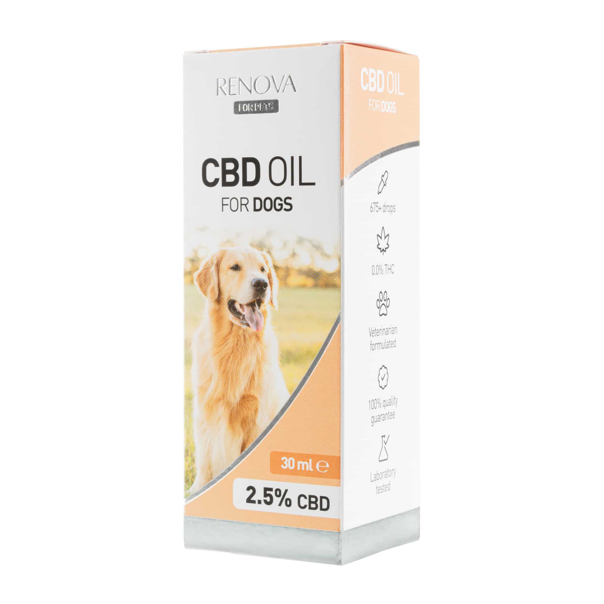 une boite d'huile de cbd pour chien.