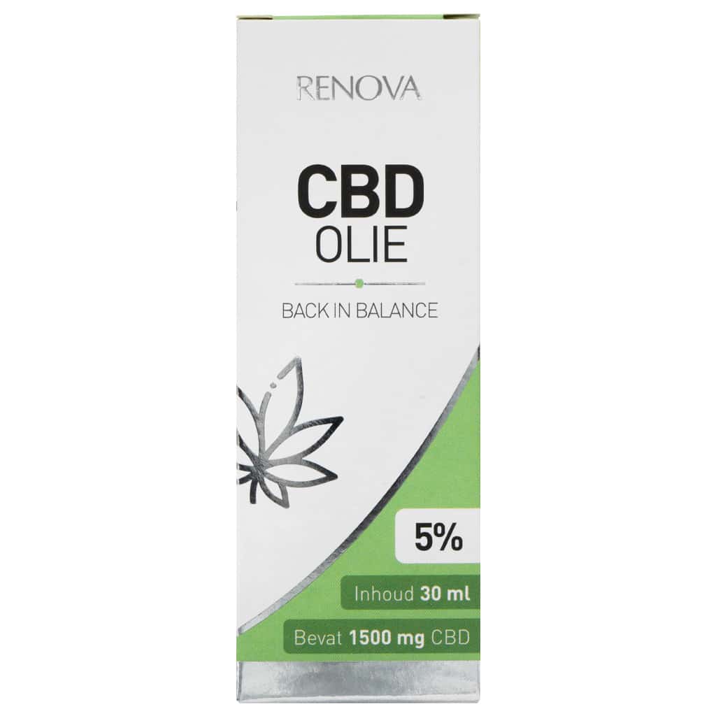 une bouteille d'huile de cbd sur fond blanc.