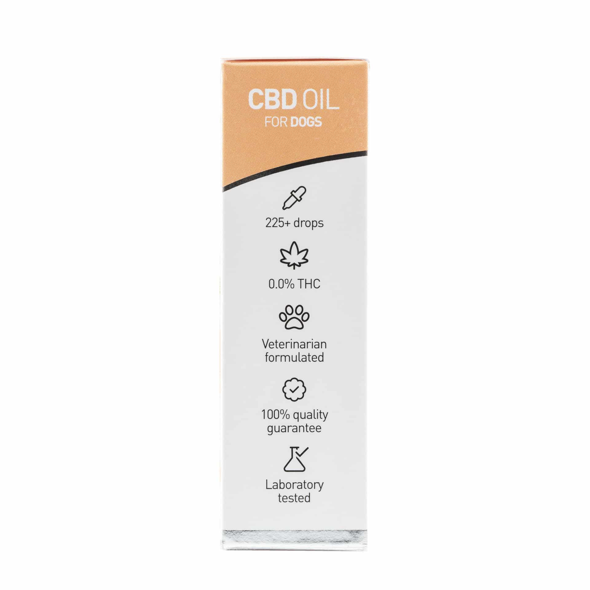 un tube d'huile de cbd sur fond blanc.