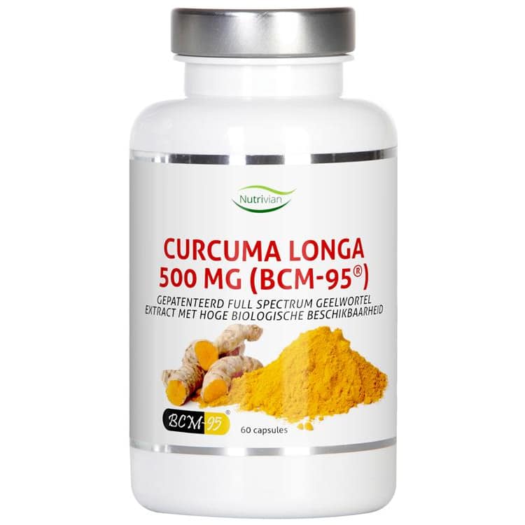 une bouteille de curcumaa longa.