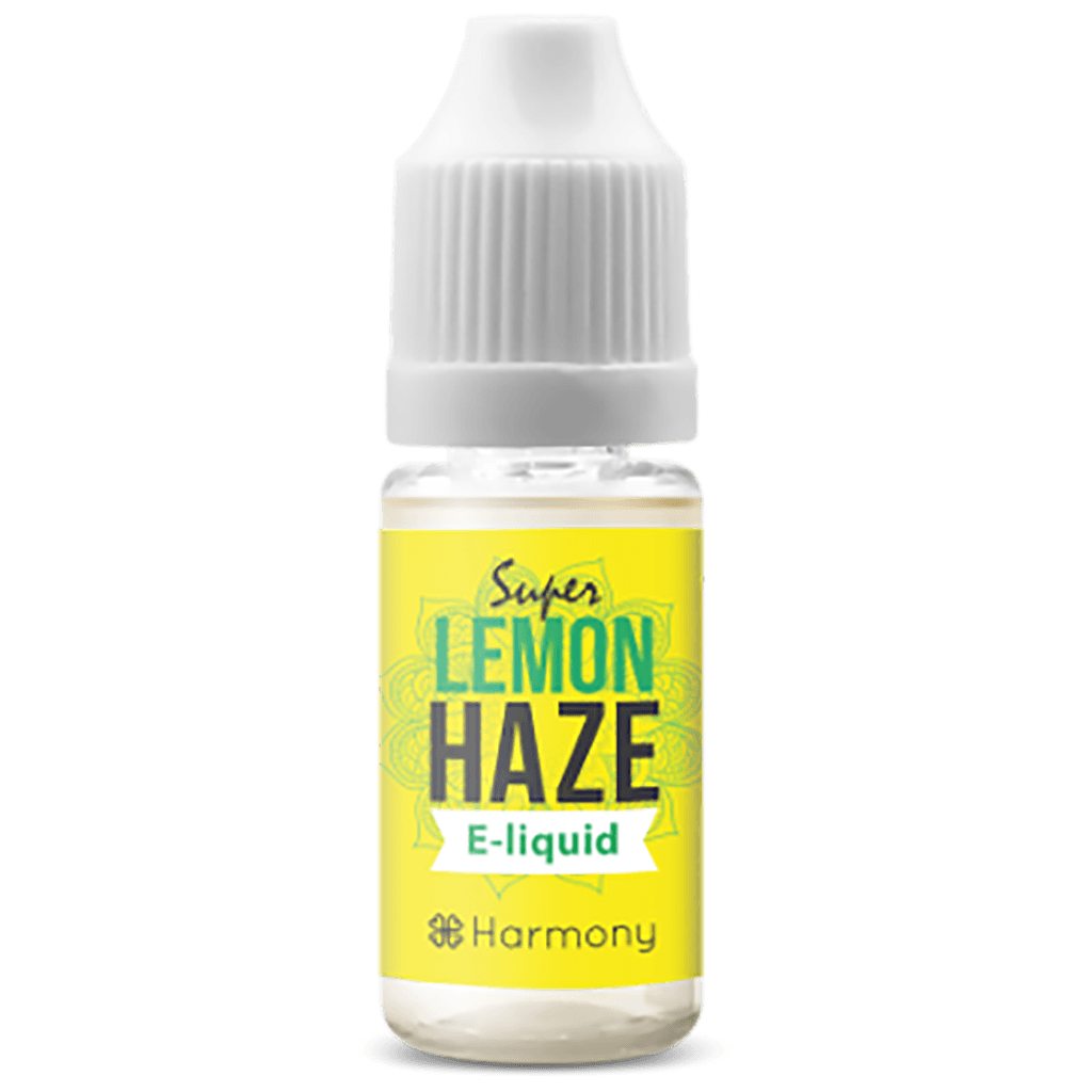 un flacon de e-liquide lemon haze.